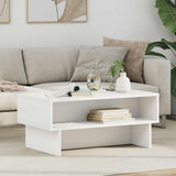 vidaXL Salontafel Wit 80 x 46 x 35 cm Bewerkt hout