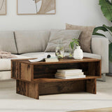 vidaXL Salontafel Wit 80 x 46 x 35 cm Bewerkt hout
