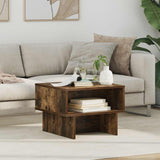 vidaXL Salontafel Wit 80 x 46 x 35 cm Bewerkt hout