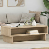 vidaXL Salontafel Wit 80 x 46 x 35 cm Bewerkt hout