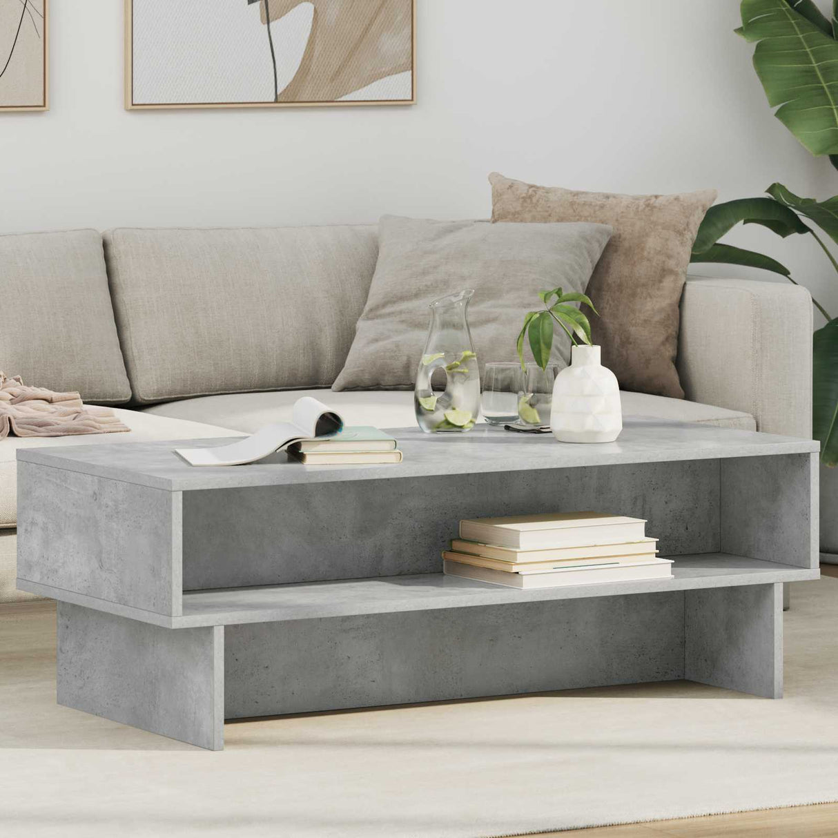 vidaXL Salontafel Wit 80 x 46 x 35 cm Bewerkt hout
