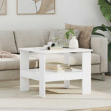 vidaXL Salontafel Wit 57 x 55 x 45 cm Bewerkt hout