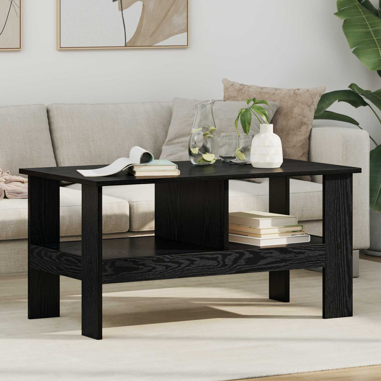 vidaXL Salontafel Wit 57 x 55 x 45 cm Bewerkt hout