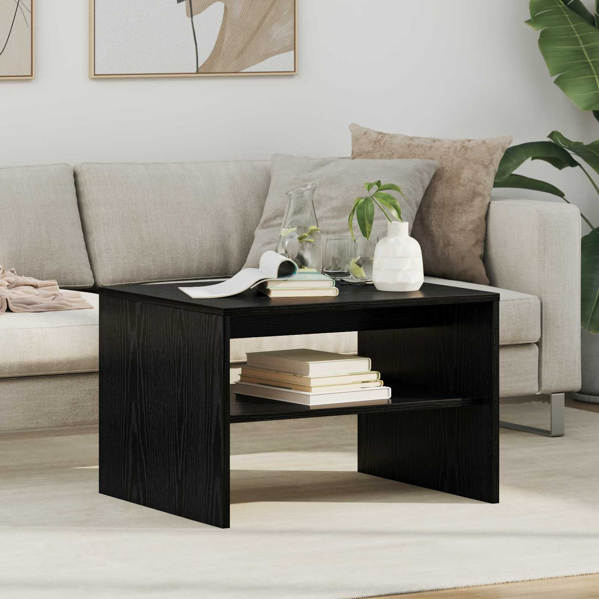 vidaXL Salontafel Wit 60 x 50 x 40 cm Bewerkt hout