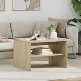 vidaXL Salontafel Wit 60 x 50 x 40 cm Bewerkt hout