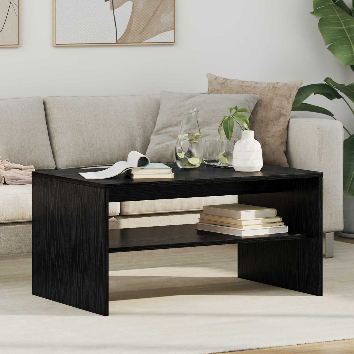 vidaXL Salontafel Wit 60 x 50 x 40 cm Bewerkt hout