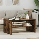 vidaXL Salontafel Wit 60 x 50 x 40 cm Bewerkt hout