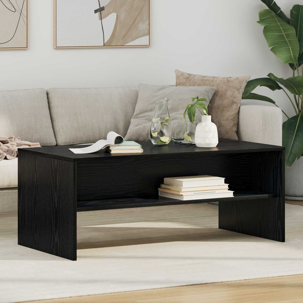 vidaXL Salontafel Wit 60 x 50 x 40 cm Bewerkt hout