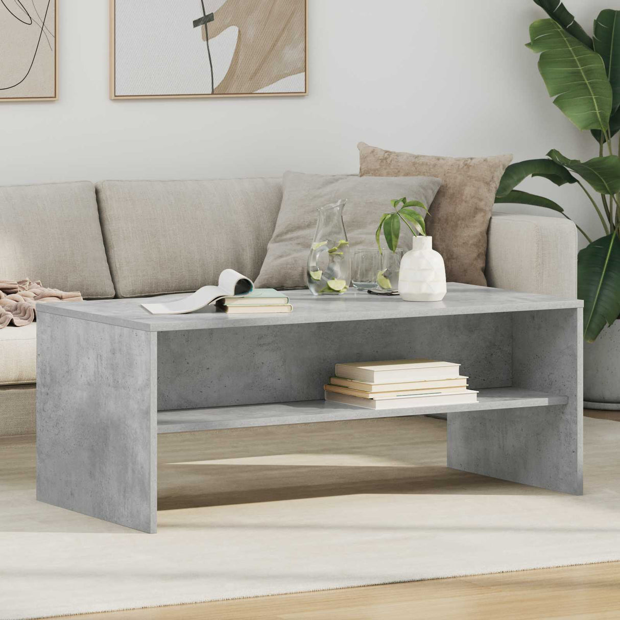 vidaXL Salontafel Wit 60 x 50 x 40 cm Bewerkt hout