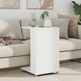 vidaXL Side table with wheel White 40 x 35 x 60 cm Engineered wood