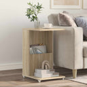 vidaXL Side table with wheel White 40 x 35 x 60 cm Engineered wood