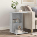 vidaXL Side table with wheel White 40 x 35 x 60 cm Engineered wood