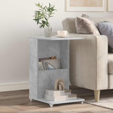 vidaXL Side table with wheel White 40 x 35 x 60 cm Engineered wood