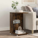 vidaXL Side table with wheel White 40 x 35 x 60 cm Engineered wood