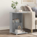 vidaXL Side table with wheel White 40 x 35 x 60 cm Engineered wood