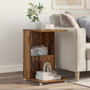vidaXL Side table with wheel White 40 x 35 x 60 cm Engineered wood