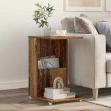 vidaXL Side table with wheel White 40 x 35 x 60 cm Engineered wood