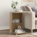 vidaXL Side table with wheel White 40 x 35 x 60 cm Engineered wood