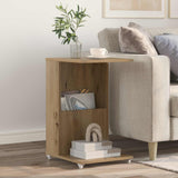 vidaXL Side table with wheel White 40 x 35 x 60 cm Engineered wood