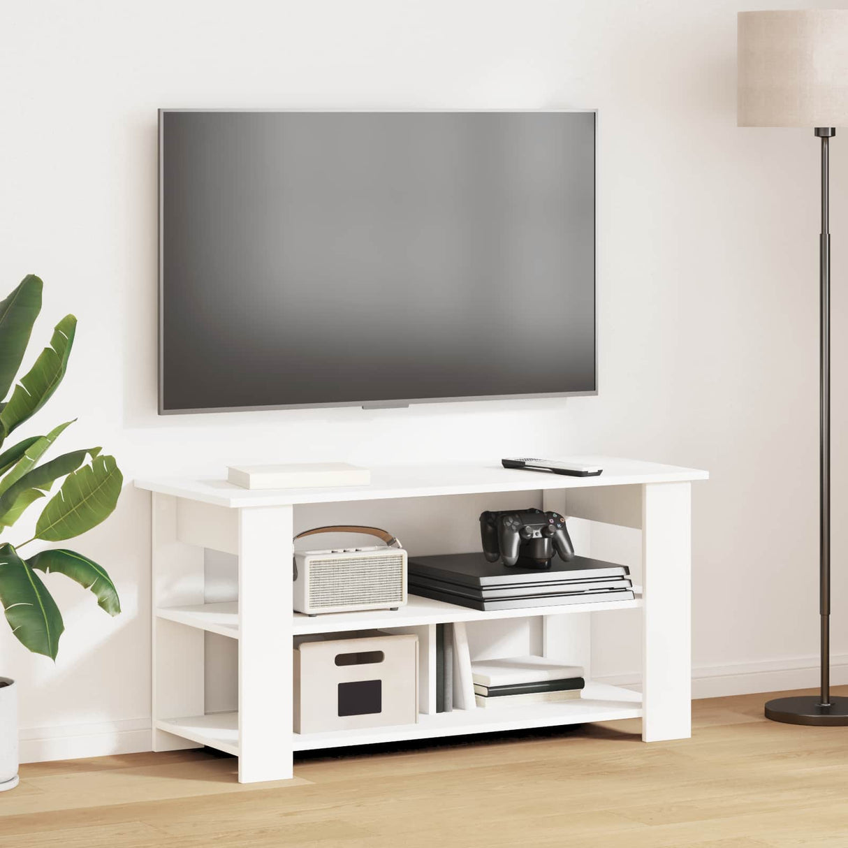 vidaXL TV-stand Wit 100 x 40 x 50 cm