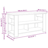 vidaXL TV-stand Wit 100 x 40 x 50 cm