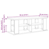 vidaXL TV-stand Zwart Eiken 96 x 35 x 33,5 cm