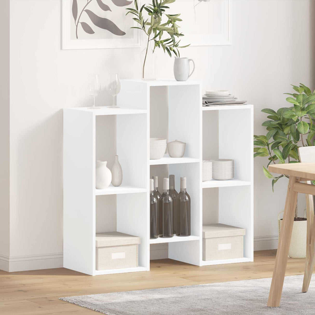 vidaXL Dressoir Wit 90 x 30 x 90 cm