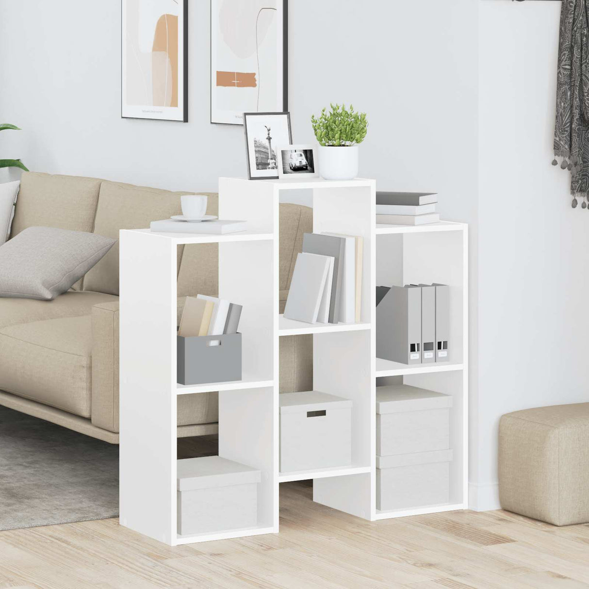 vidaXL Dressoir Wit 90 x 30 x 90 cm