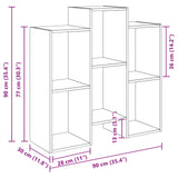 vidaXL Dressoir Wit 90 x 30 x 90 cm