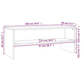 vidaXL Tv-meubel 100x40x40 cm bewerkt hout wit