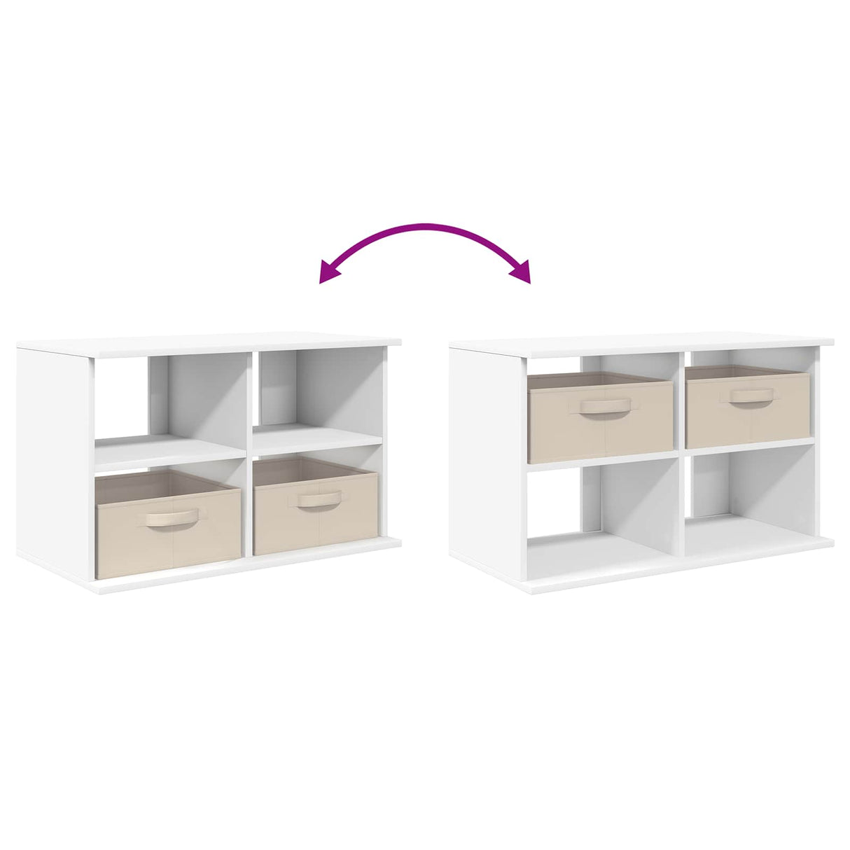 vidaXL TV-stand met lade Wit 79 x 40 x 48 cm