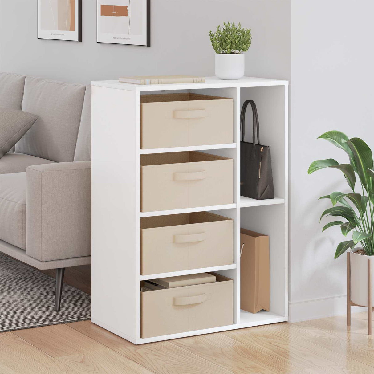 vidaXL Dressoir Wit 60 x 33,5 x 84 cm