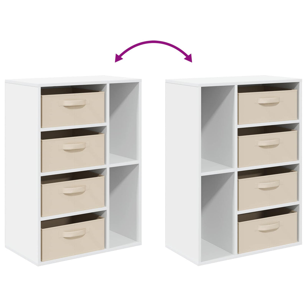 vidaXL Dressoir Wit 60 x 33,5 x 84 cm