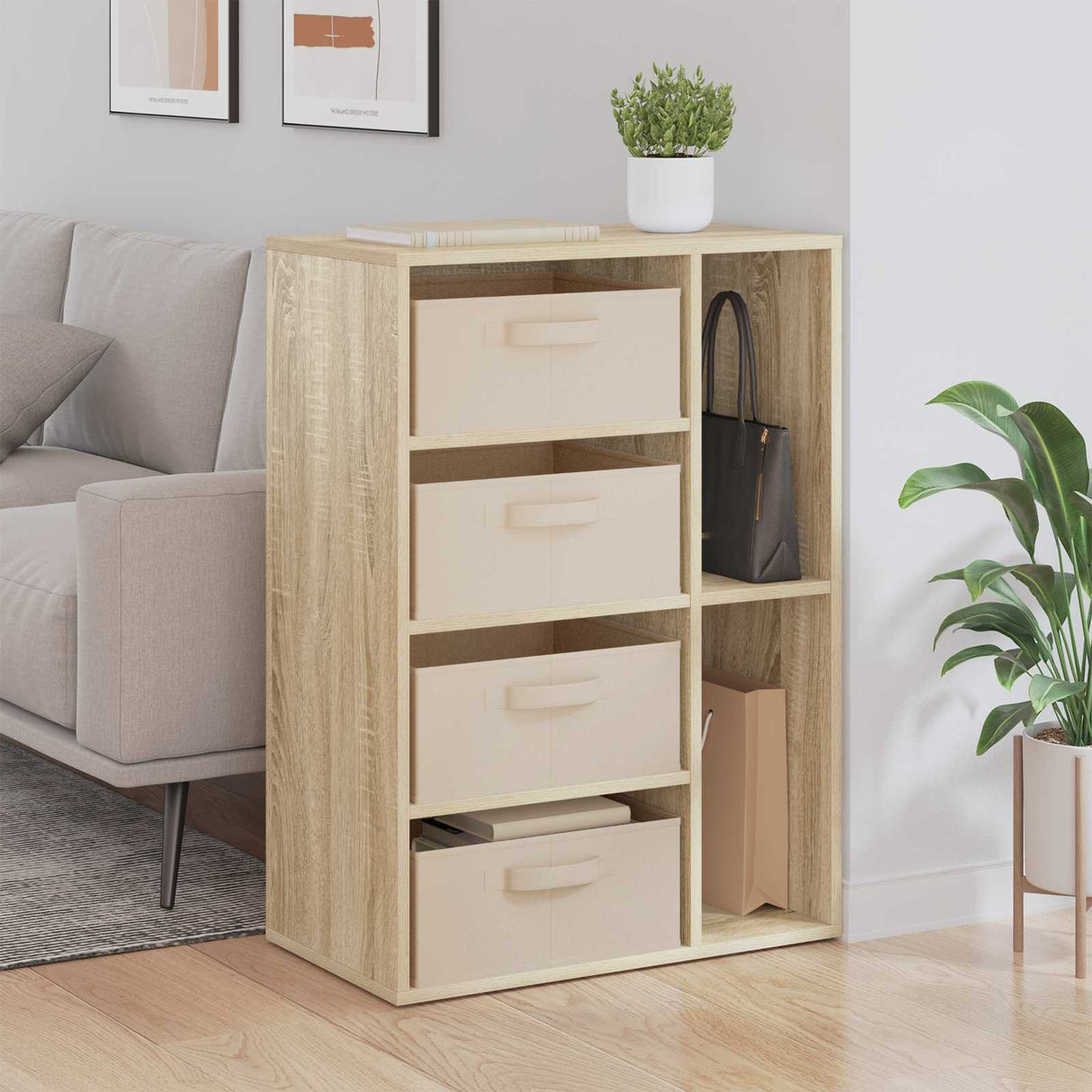 vidaXL Dressoir Wit 60 x 33,5 x 84 cm