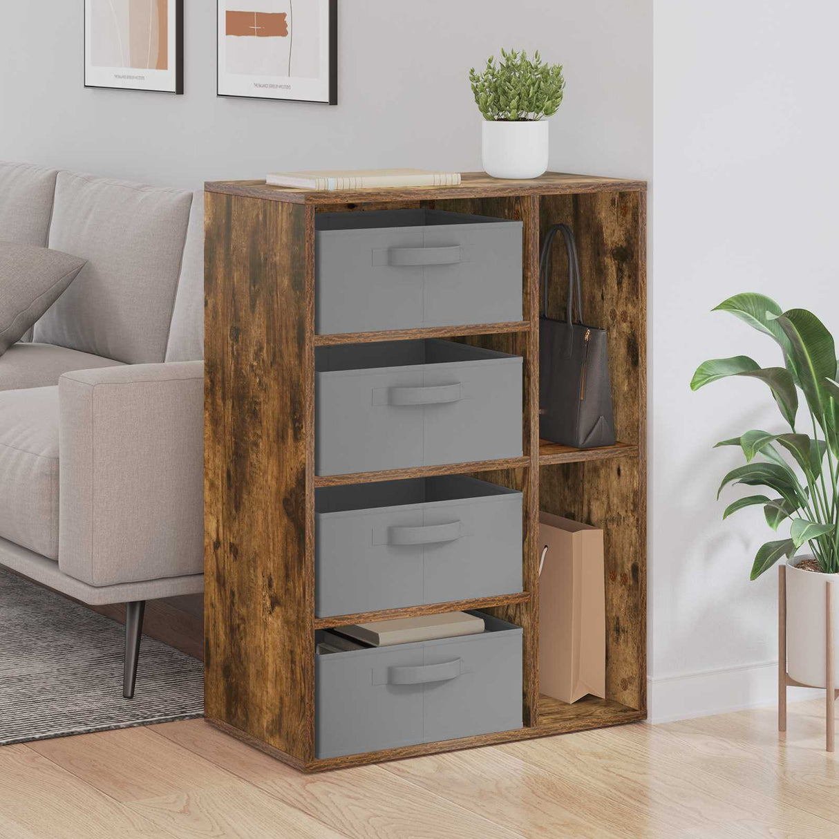 vidaXL Dressoir Wit 60 x 33,5 x 84 cm