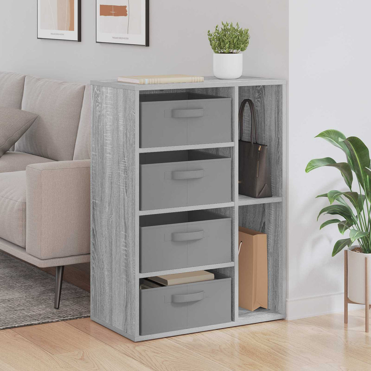 vidaXL Dressoir Wit 60 x 33,5 x 84 cm