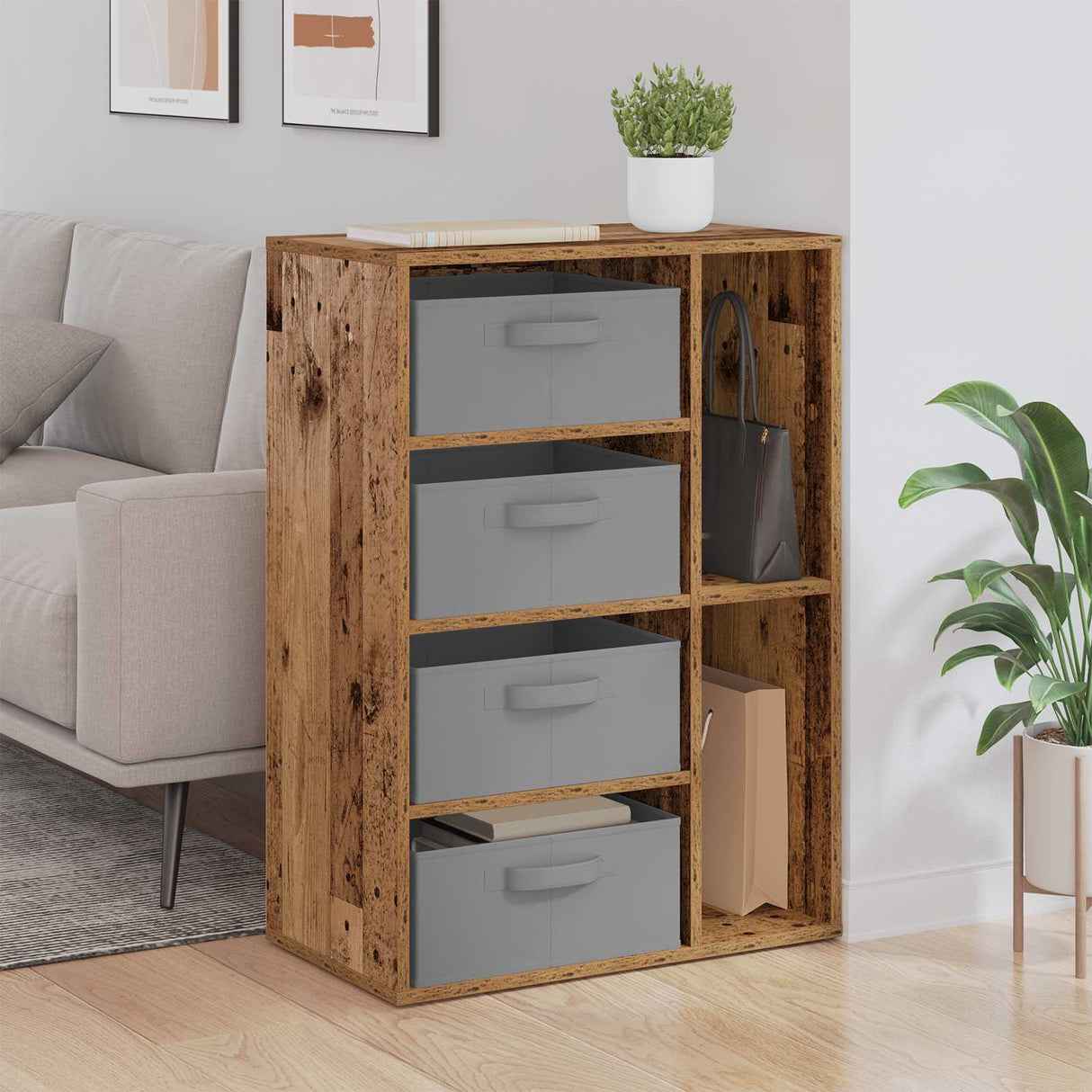 vidaXL Dressoir Wit 60 x 33,5 x 84 cm