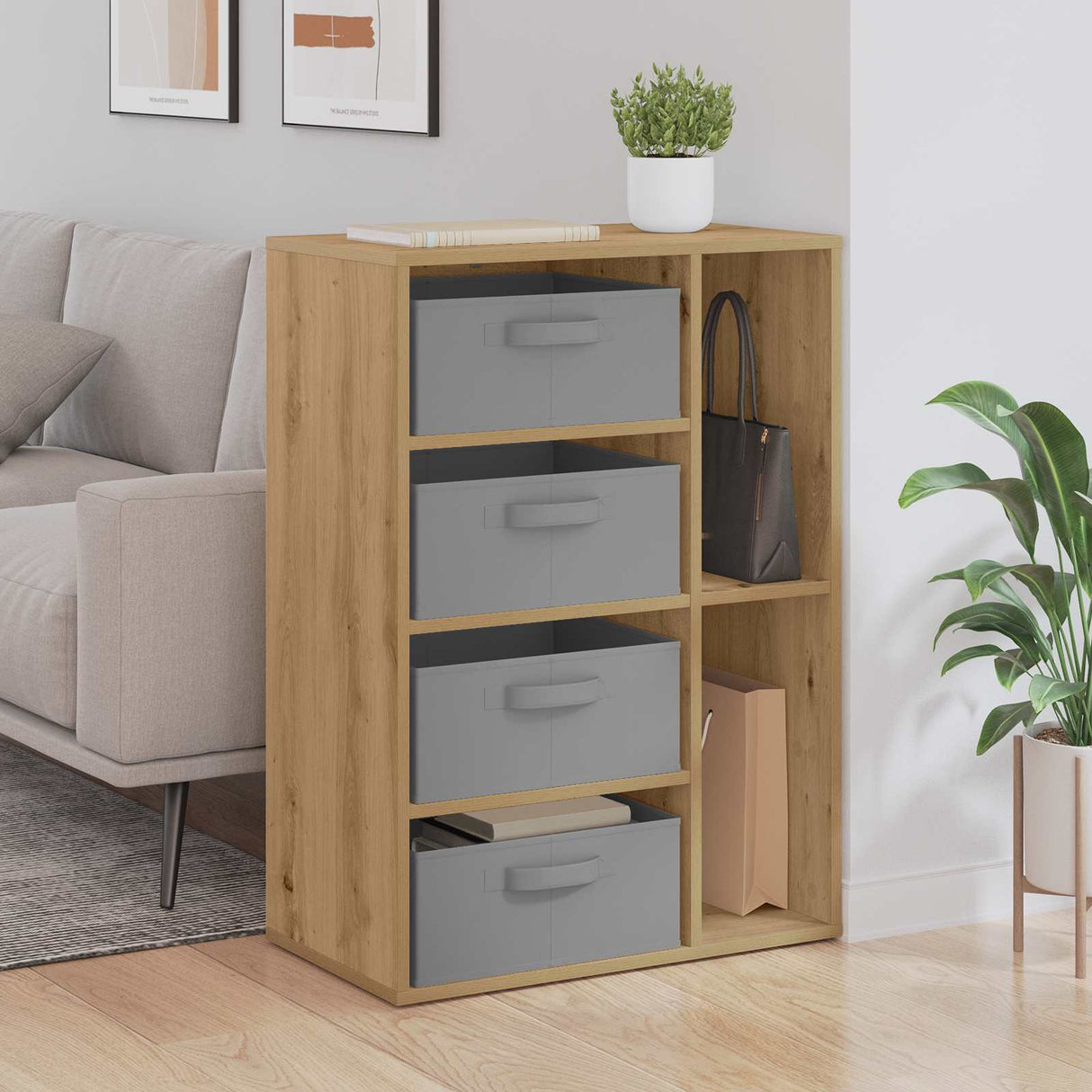 vidaXL Dressoir Wit 60 x 33,5 x 84 cm