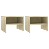 vidaXL Nachtkastje 40x30x30 cm bewerkt hout wit