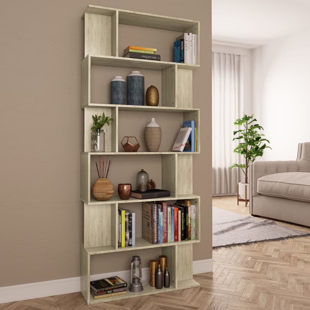 vidaXL Boekenkast / kamerscherm 80x24x192 cm bewerkt hout wit