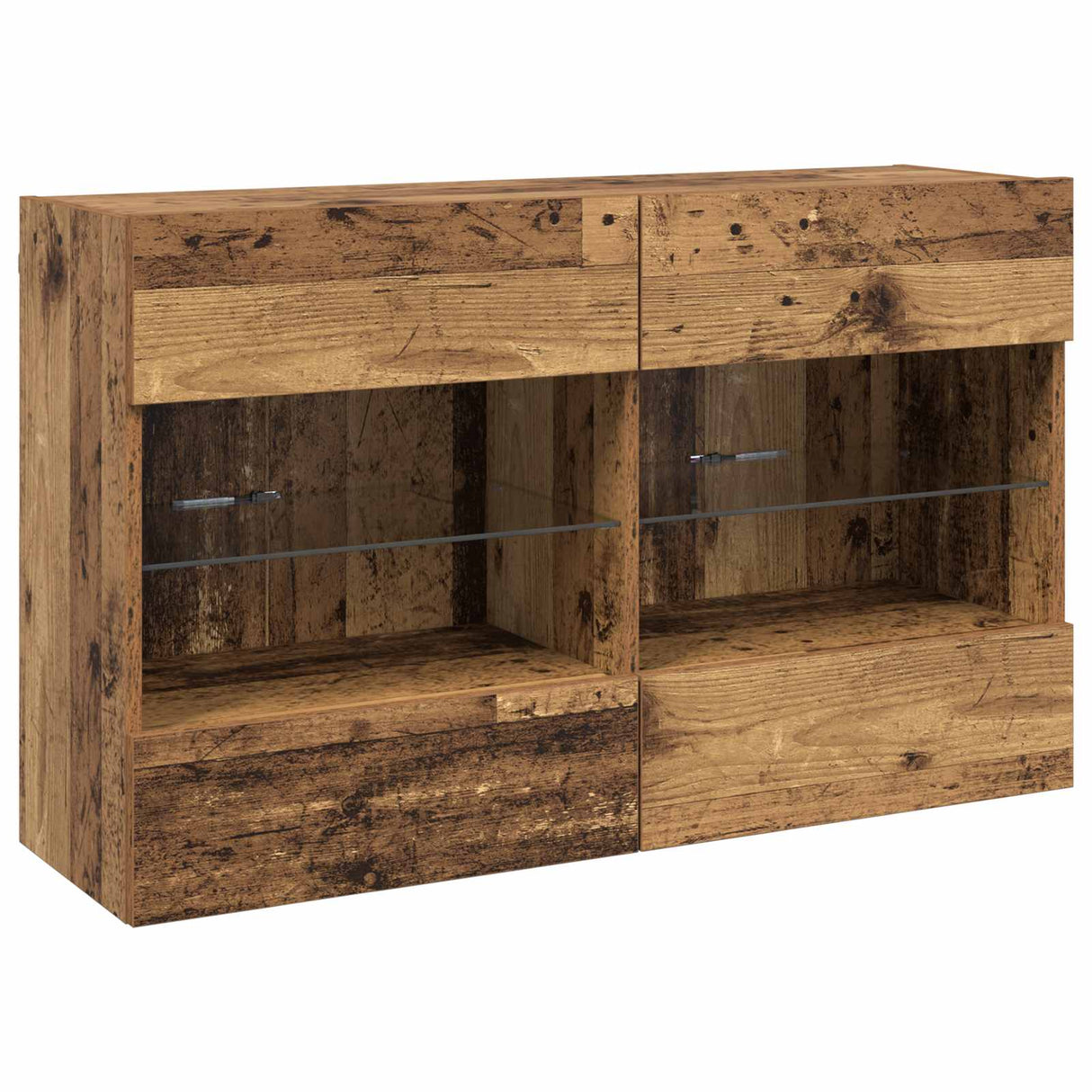 vidaXL TV Wandkast Oud Hout 98,5 x 30 x 60,5 cm Bewerkt hout
