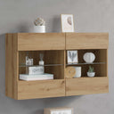 vidaXL TV Wandkast Oud Hout 98,5 x 30 x 60,5 cm Bewerkt hout