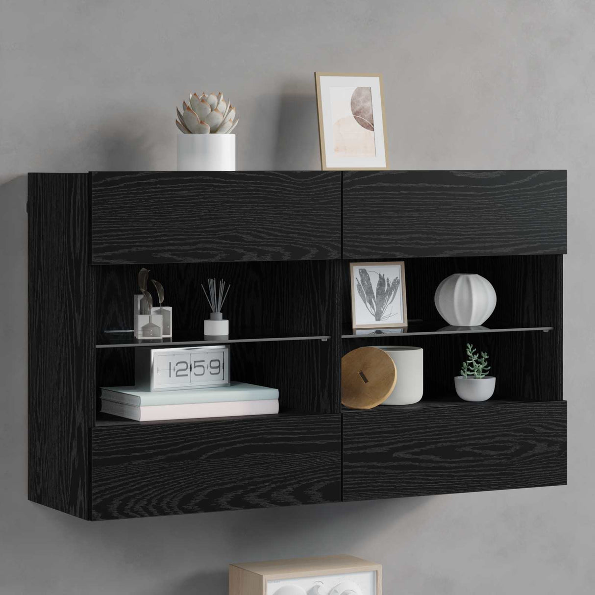 vidaXL TV Wandkast Oud Hout 98,5 x 30 x 60,5 cm Bewerkt hout