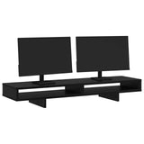 vidaXL Monitorstand met plank Zwart 100 x 27 x 15 cm Bewerkt hout