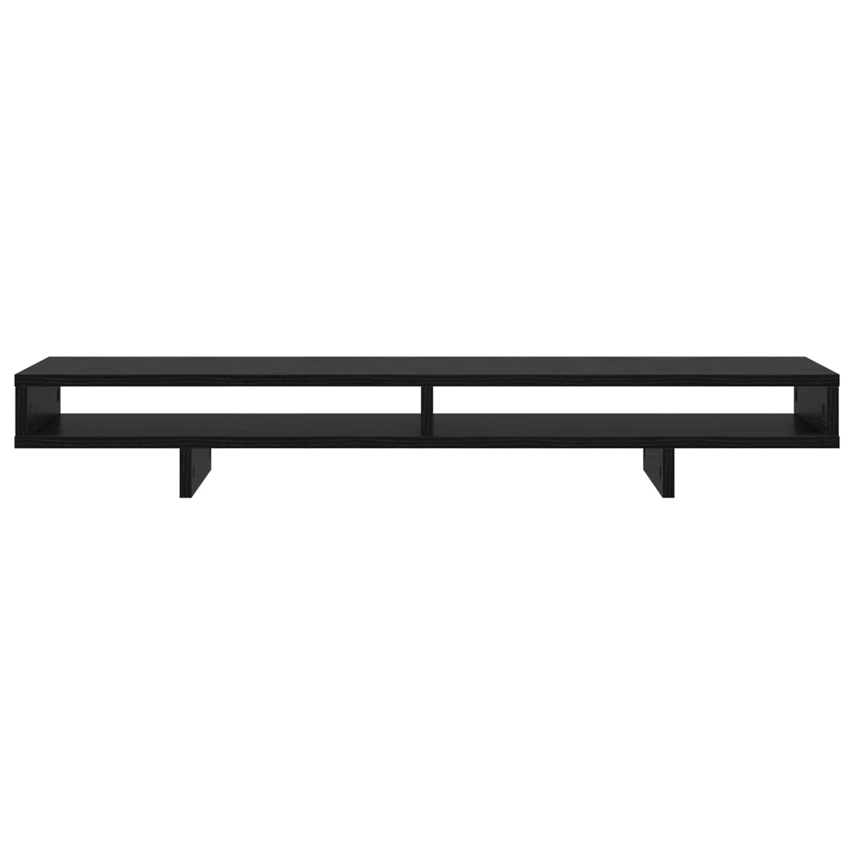 vidaXL Monitorstand met plank Zwart 100 x 27 x 15 cm Bewerkt hout