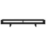 vidaXL Monitorstand met plank Zwart 100 x 27 x 15 cm Bewerkt hout
