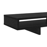 vidaXL Monitorstand met plank Zwart 100 x 27 x 15 cm Bewerkt hout