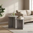 vidaXL Side Table Set with Storage 2 pcs Engineered Wood