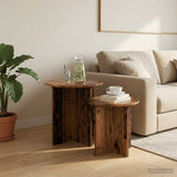 vidaXL Side Table Set with Storage 2 pcs Engineered Wood