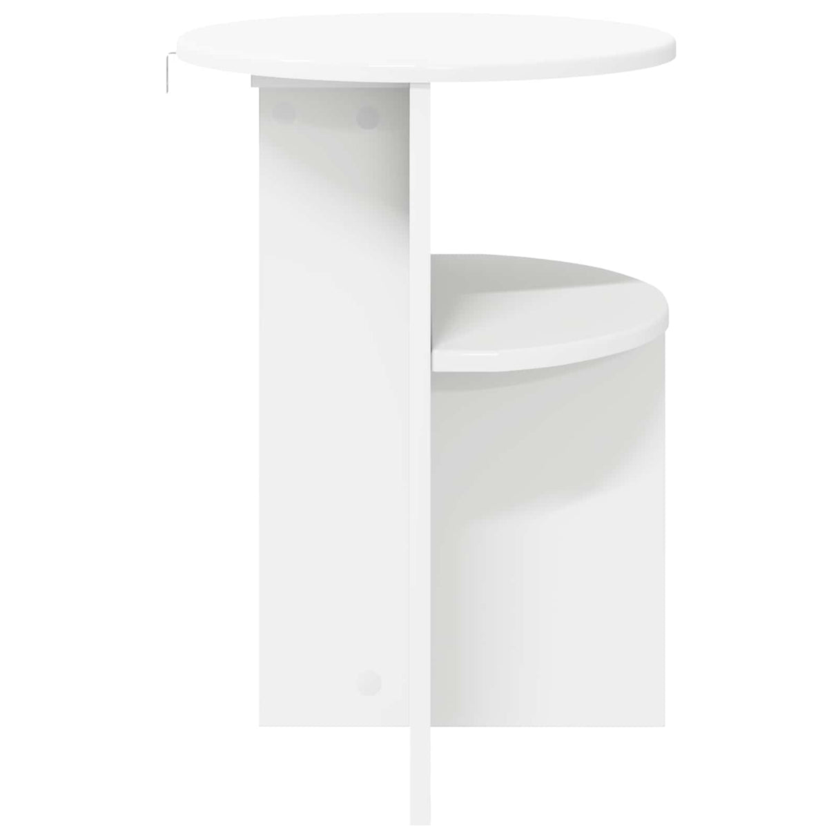 vidaXL Bijzettafel met opslag Wit Ø 39,5 x 55 cm Bewerkt hout